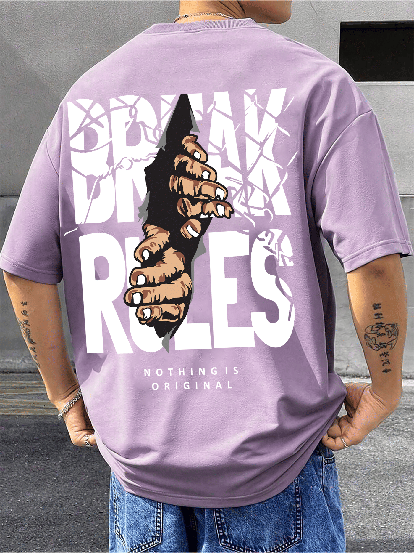 MANLINO Cotton Blend Oversized Fit Printed Half Sleeves Men's Round T-Shirt - multicolor3 ( Pack of 1 ) MANLINO Cotton Blend Oversized Fit Printed Half Sleeves Men's Round T-Shirt - multicolor3 ( Pack of 1 )