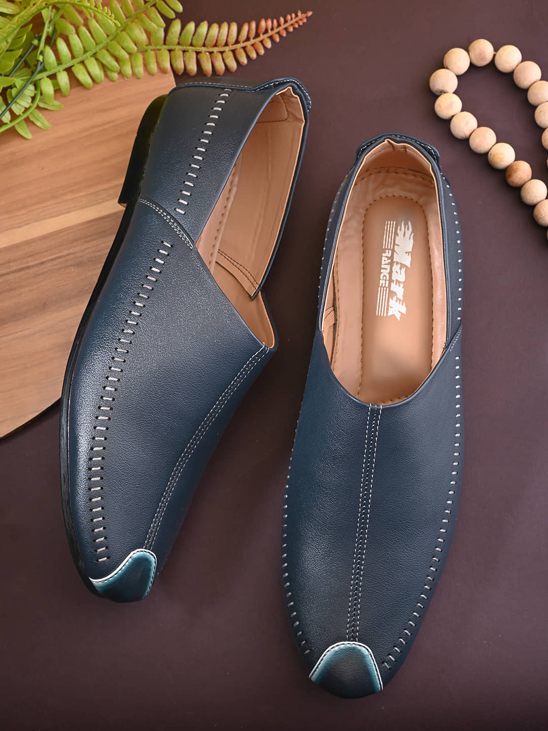MARKRANGE Blue Men's Jutti - Ethnic Shoes | Buy online on ZillyBuy