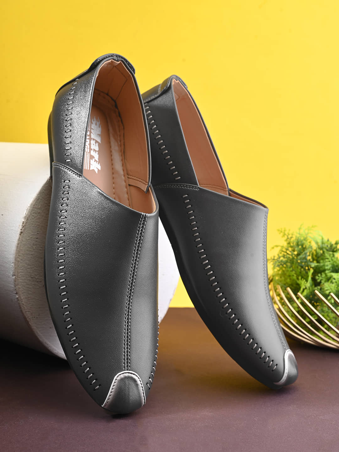 MARKRANGE Gray Men's Jutti - Ethnic Shoes | Buy online on ZillyBuy