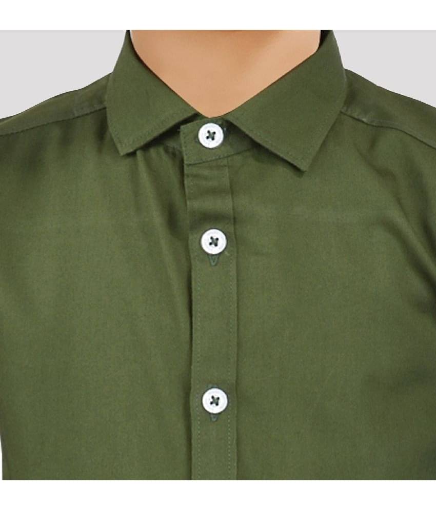 Made In The Shade Pack of 1 Boys 100% Cotton Full Sleeves Shirt ( Green )