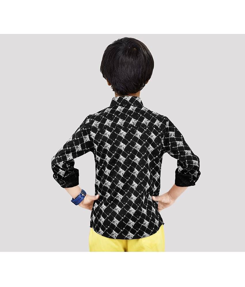 Made In The Shade Pack of 1 Boys 100% Cotton Shirt ( Black )