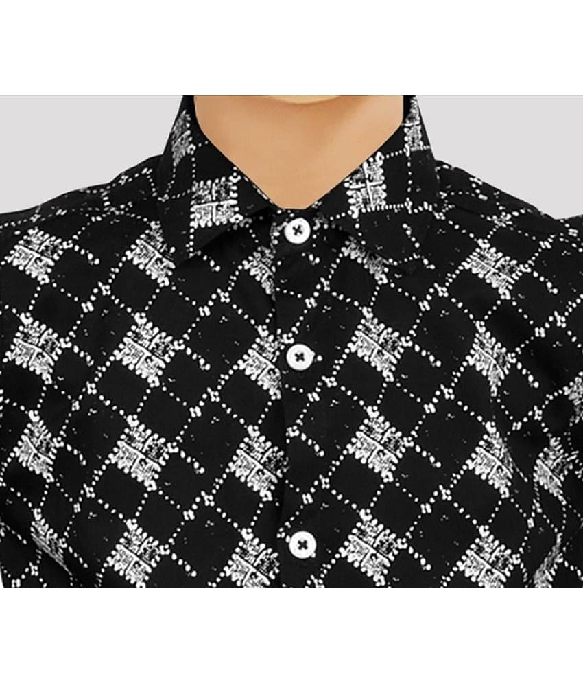 Made In The Shade Pack of 1 Boys 100% Cotton Shirt ( Black )