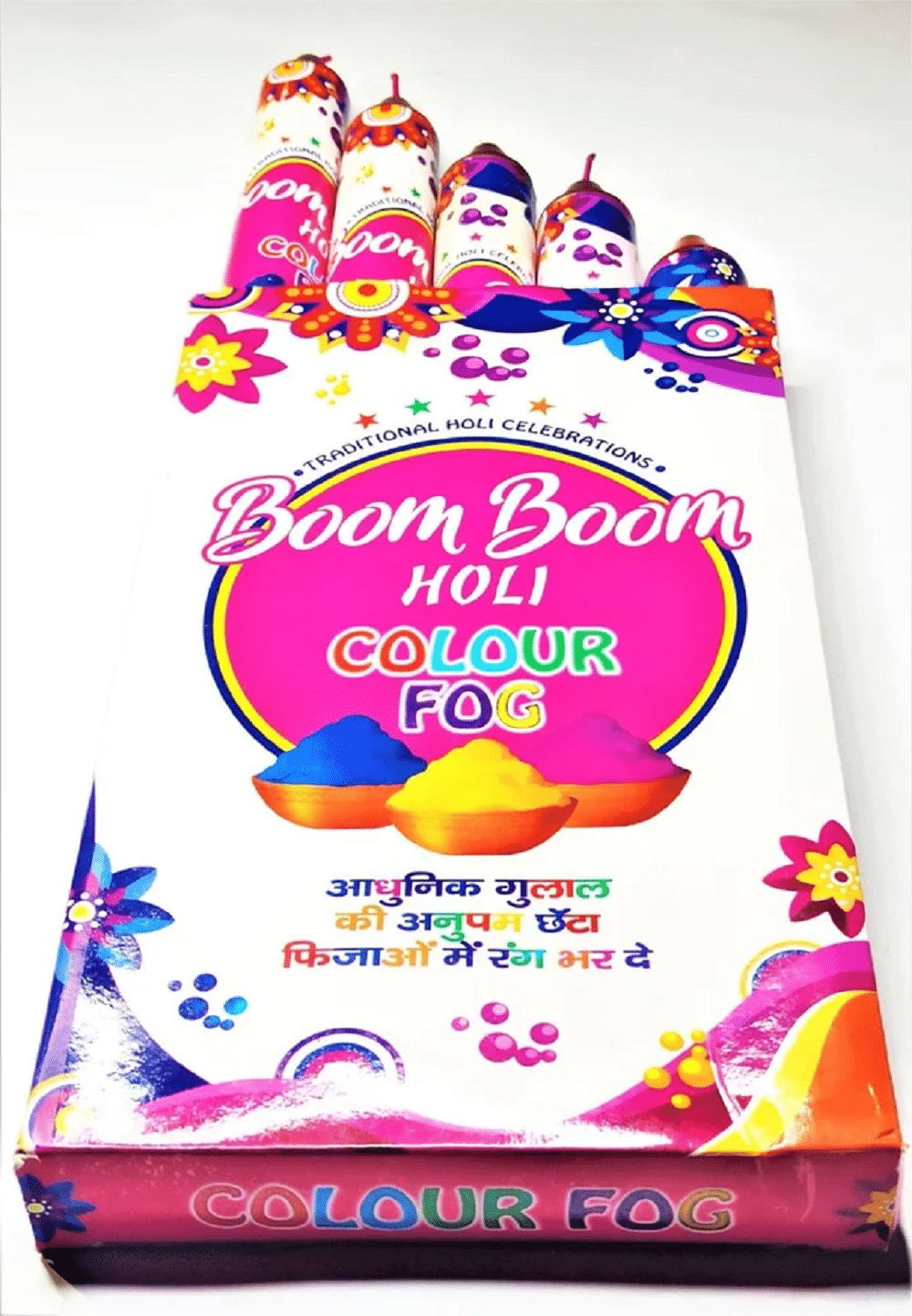     			Qin Pin Gulal 5 Holi Colour Fog ( Pack of 5 )