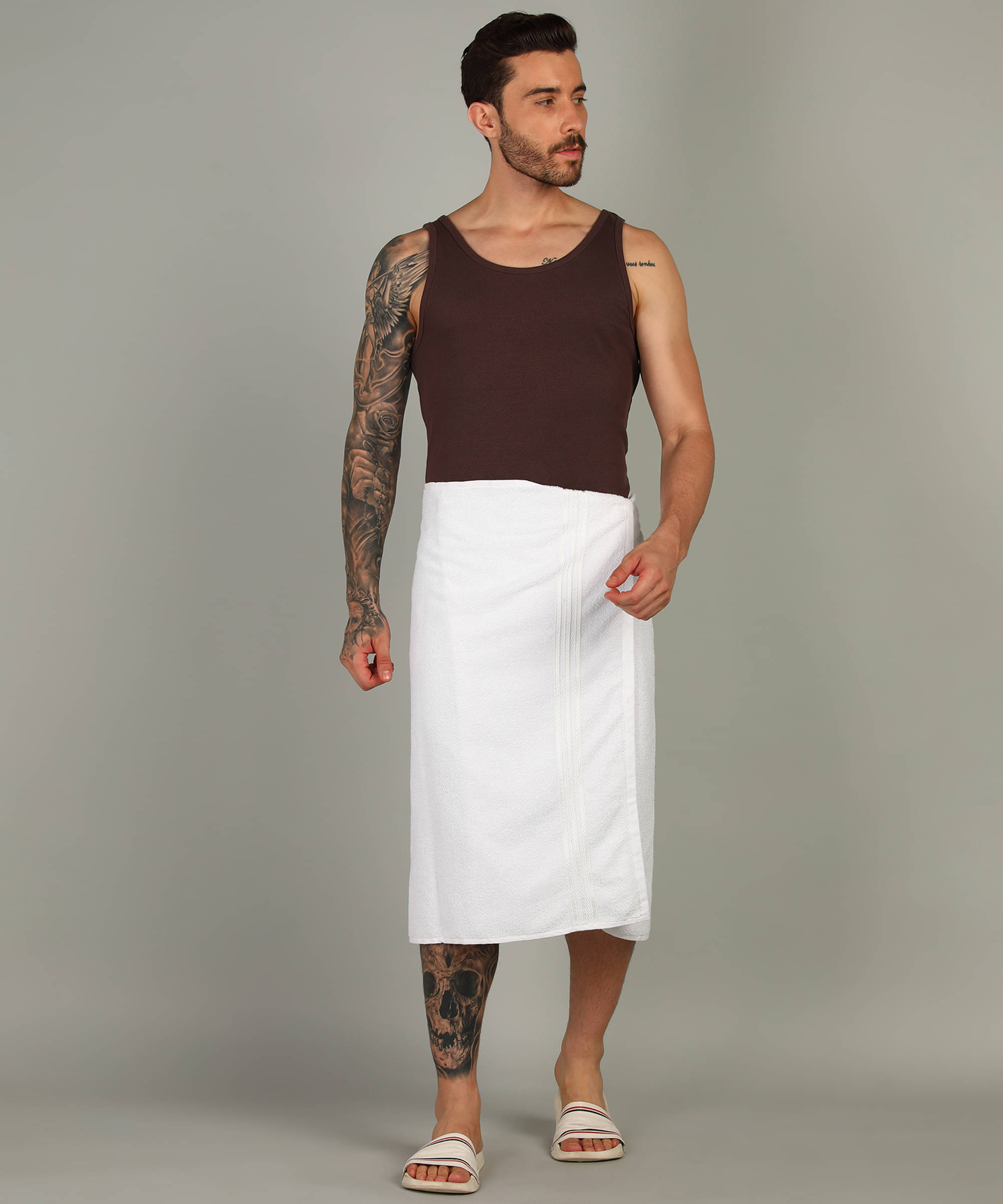     			Shyam Handloom Pack of 1 Cotton Below 300 -GSM Bath Towel ( White )