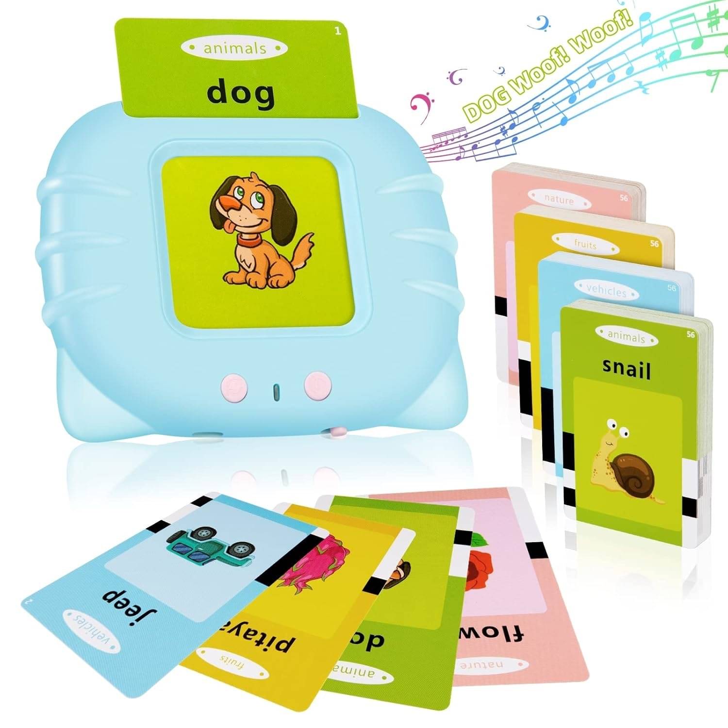     			Talking Cognitive Skills Flash Cards Educational Learning Toys for Kids ,Early Talking English Words Learning Machine for Age 2 3 4 5 6 , 112 Cards