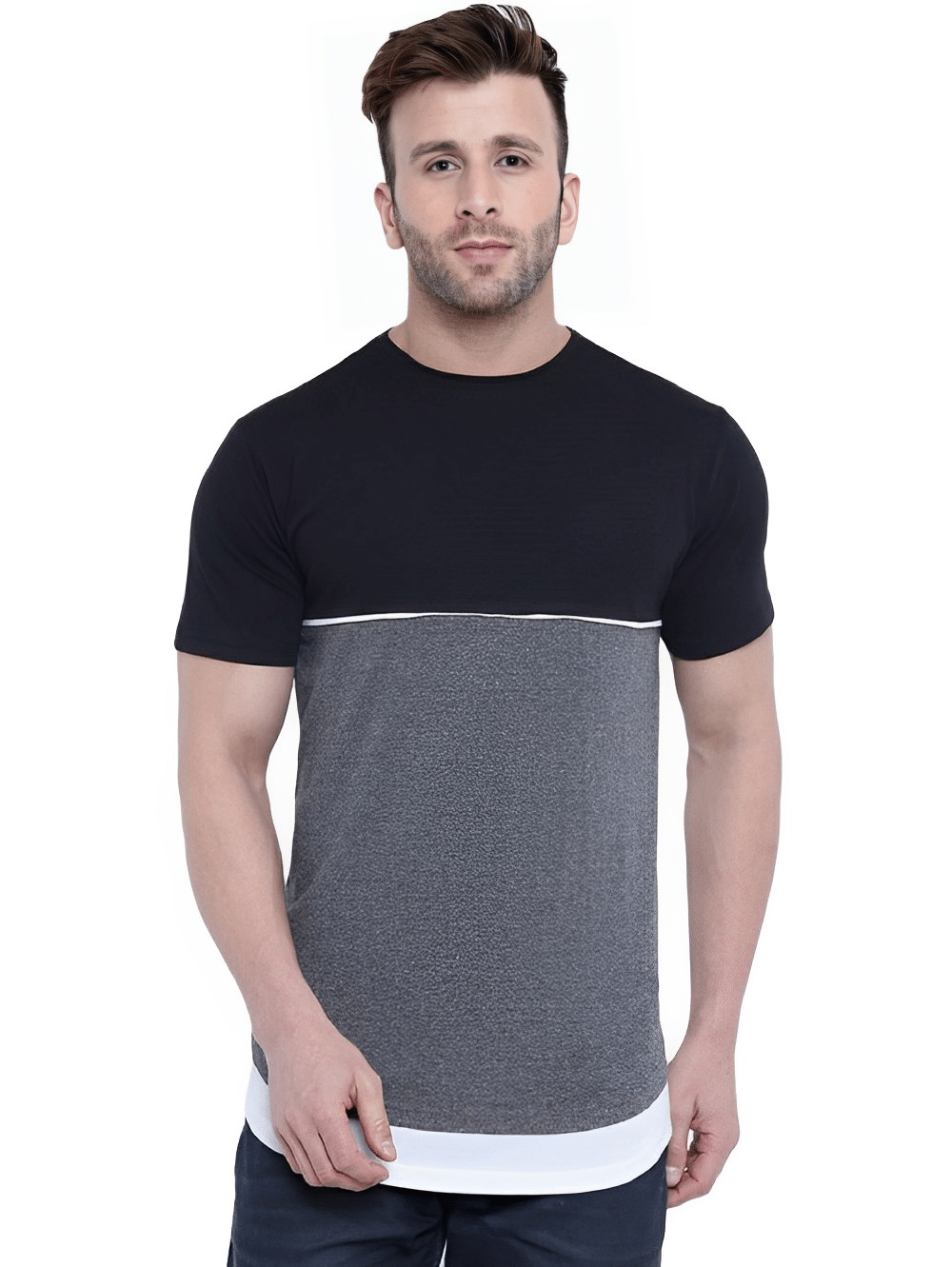risemax Cotton Blend Regular Fit Colorblock Half Sleeves Men's Round T-Shirt - Multicolor4 ( Pack of 1 ) risemax Cotton Blend Regular Fit Colorblock Half Sleeves Men's Round T-Shirt - Multicolor4 ( Pack of 1 )