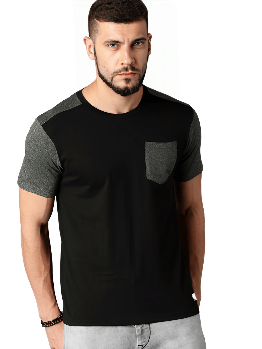 risemax Cotton Blend Regular Fit Colorblock Half Sleeves Men's Round T-Shirt - Multicolor2 ( Pack of 1 )     			risemax Cotton Blend Regular Fit Colorblock Half Sleeves Men's Round T-Shirt - Multicolor2 ( Pack of 1 )
