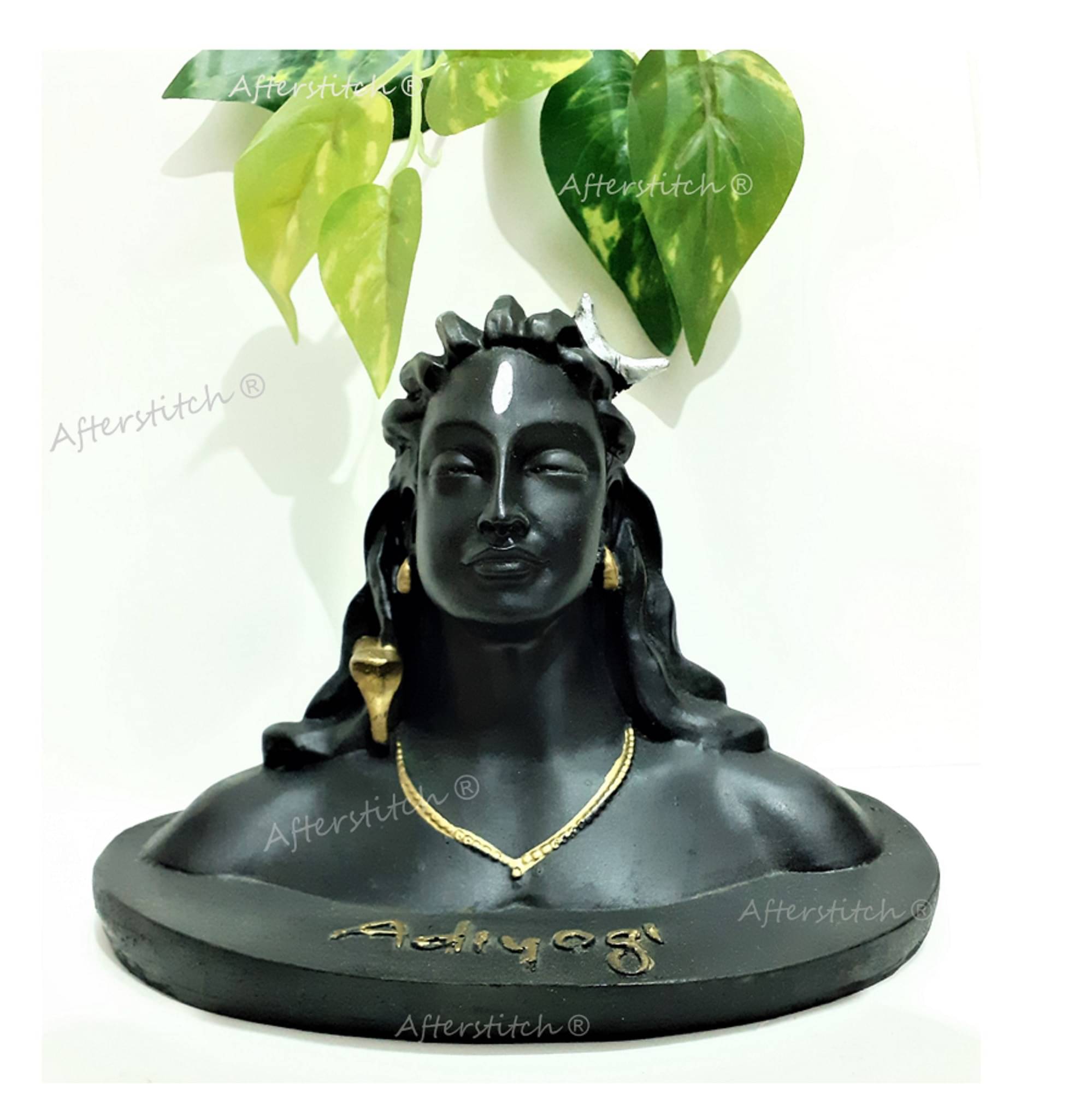     			AFTERSTITCH Lord Shiva Aadiyogi Idol For Home Decor Car Dashboard Puja & Gift Showpiece  (Pack of 1)