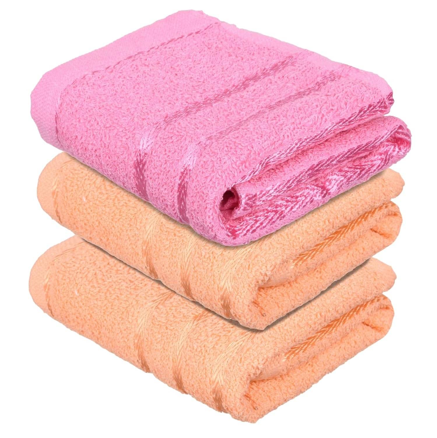     			Ashru Pack of 3 Cotton 351-400 -GSM Hand Towel ( Assorted )