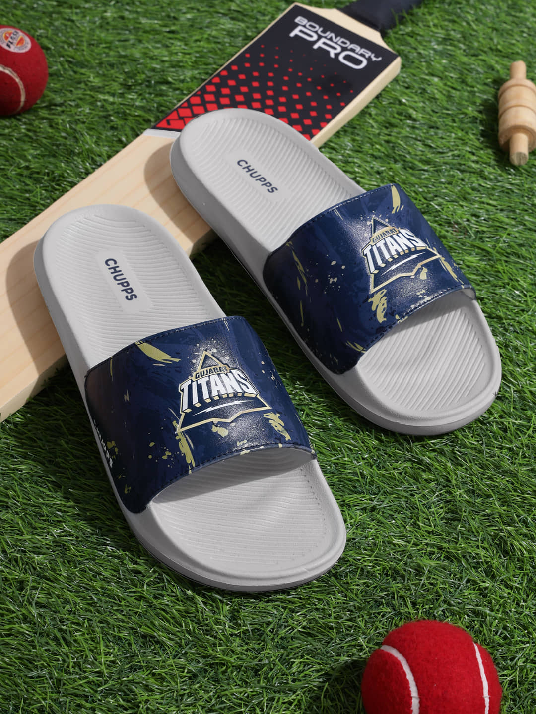 CHUPPS Navy Men's Slide Flip Flop