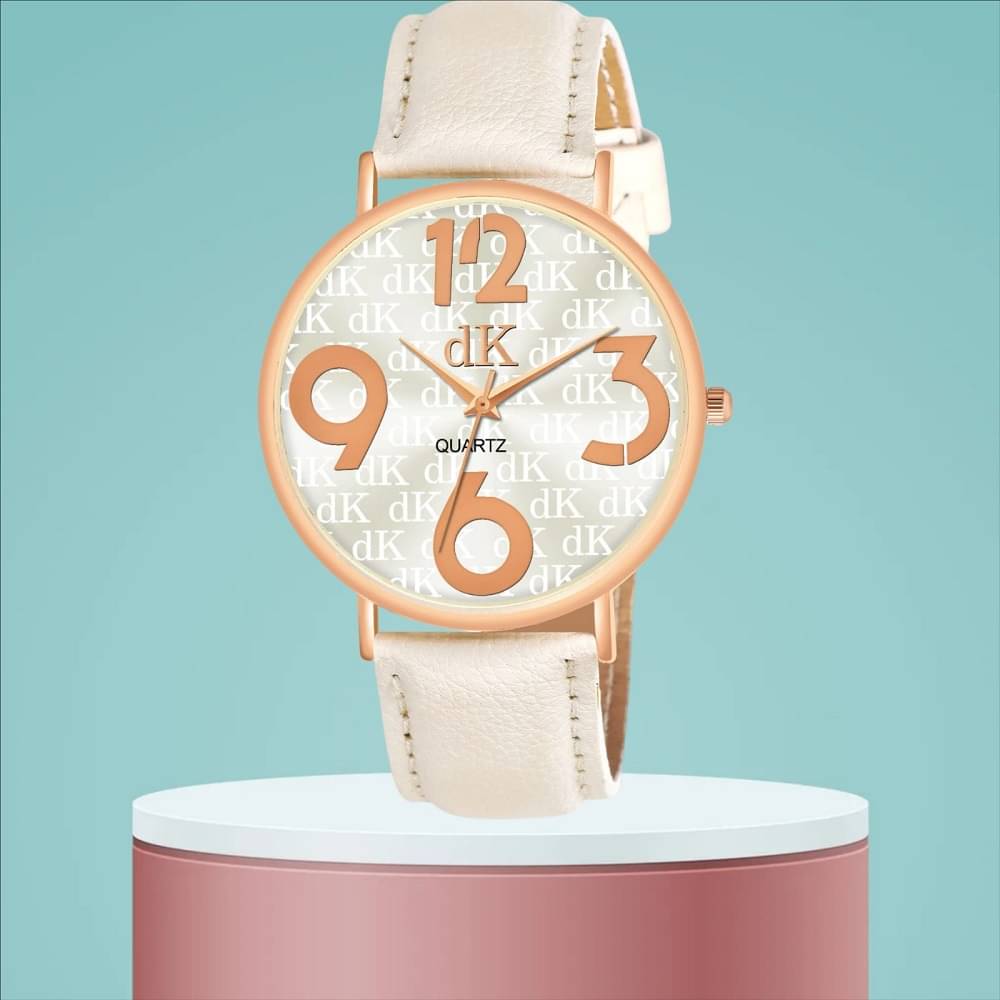     			Cosmic White Leather Analog Men's Watch