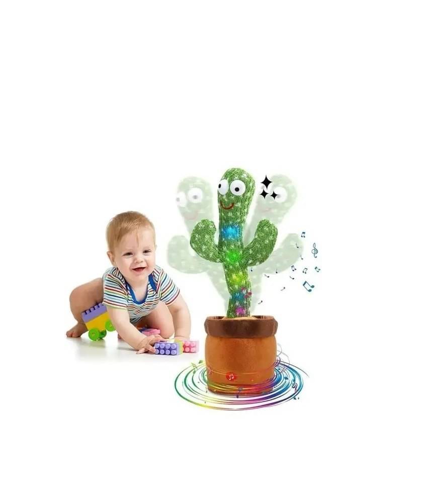     			ECLET Cactus Talking Toy Dancing Cactus Repeats What You Say,Electronic Plush Toy with Lighting,Singing Cactus Recording and Repeat Your Words for Education Toys,Singing Cactus Toy (120 Cheery Songs Included) (Green)  (Multicolor)