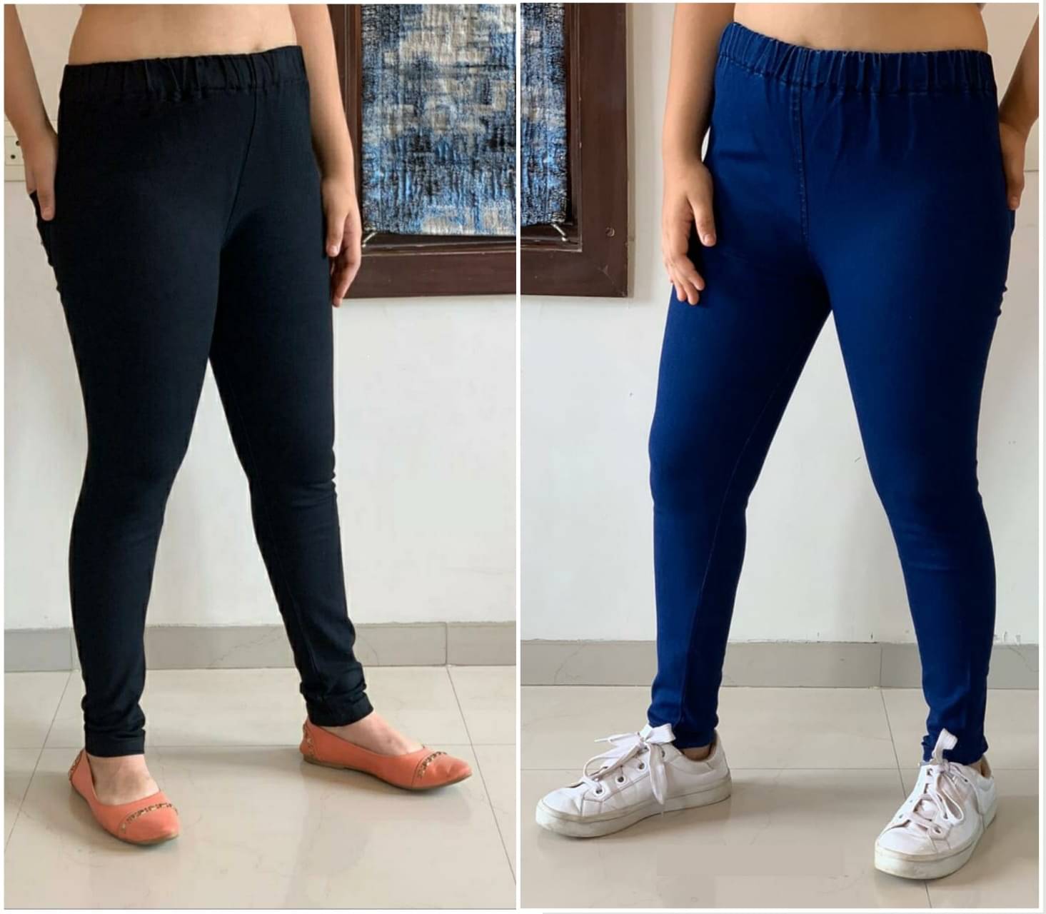 EVYAVAN ENTERPRISE - Denim Regular Fit Multicolor Women's Jeggings ( Pack of 2 )     			EVYAVAN ENTERPRISE - Denim Regular Fit Multicolor Women's Jeggings ( Pack of 2 )