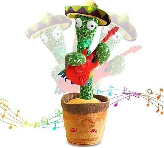    			Eclet  Dancing Cactus Talking Toy, Cactus Plush Toy  (Green) set 1