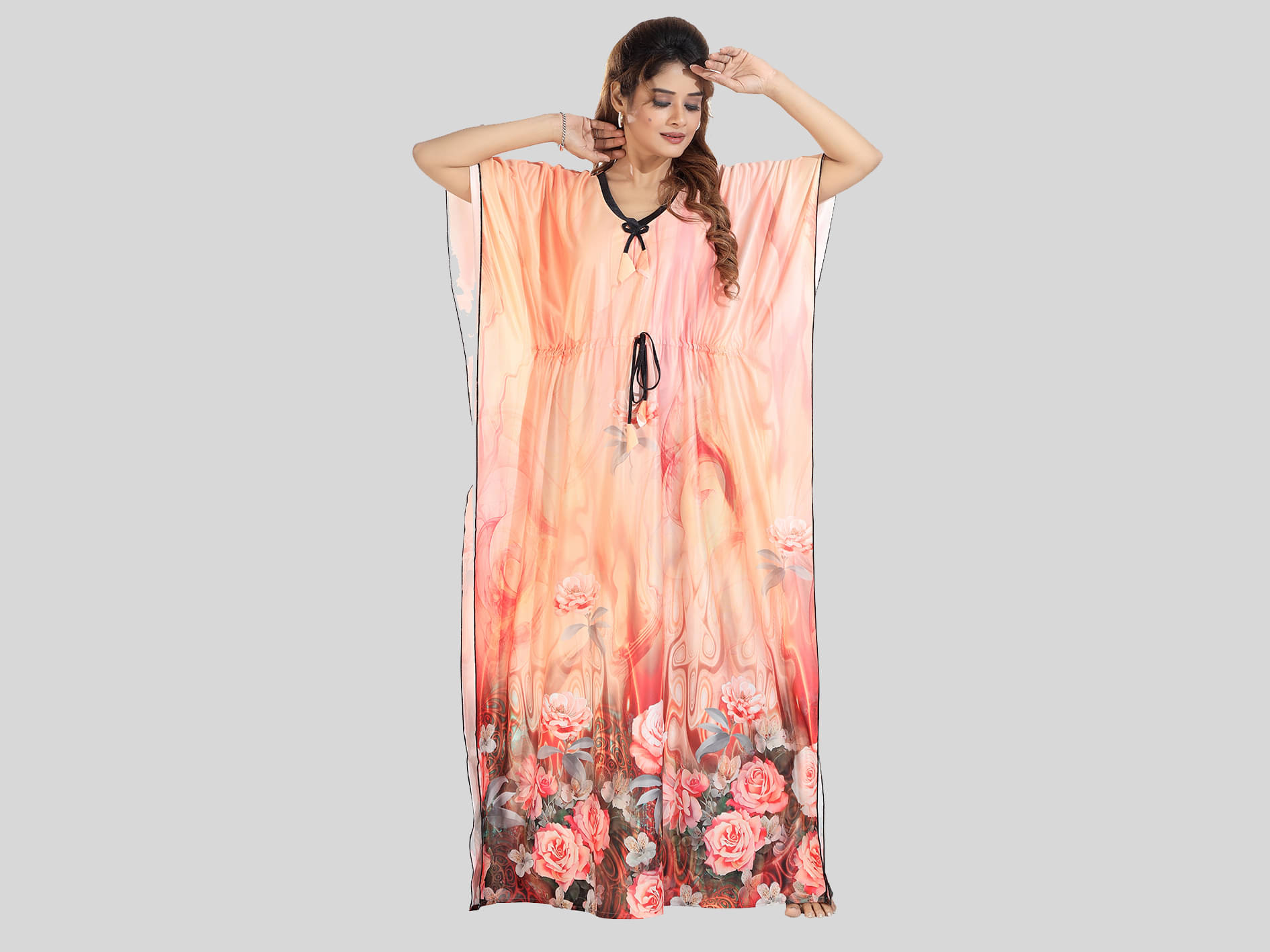     			Gutthi Pink Satin Women's Nightwear Nighty & Night Gowns ( Pack of 1 )