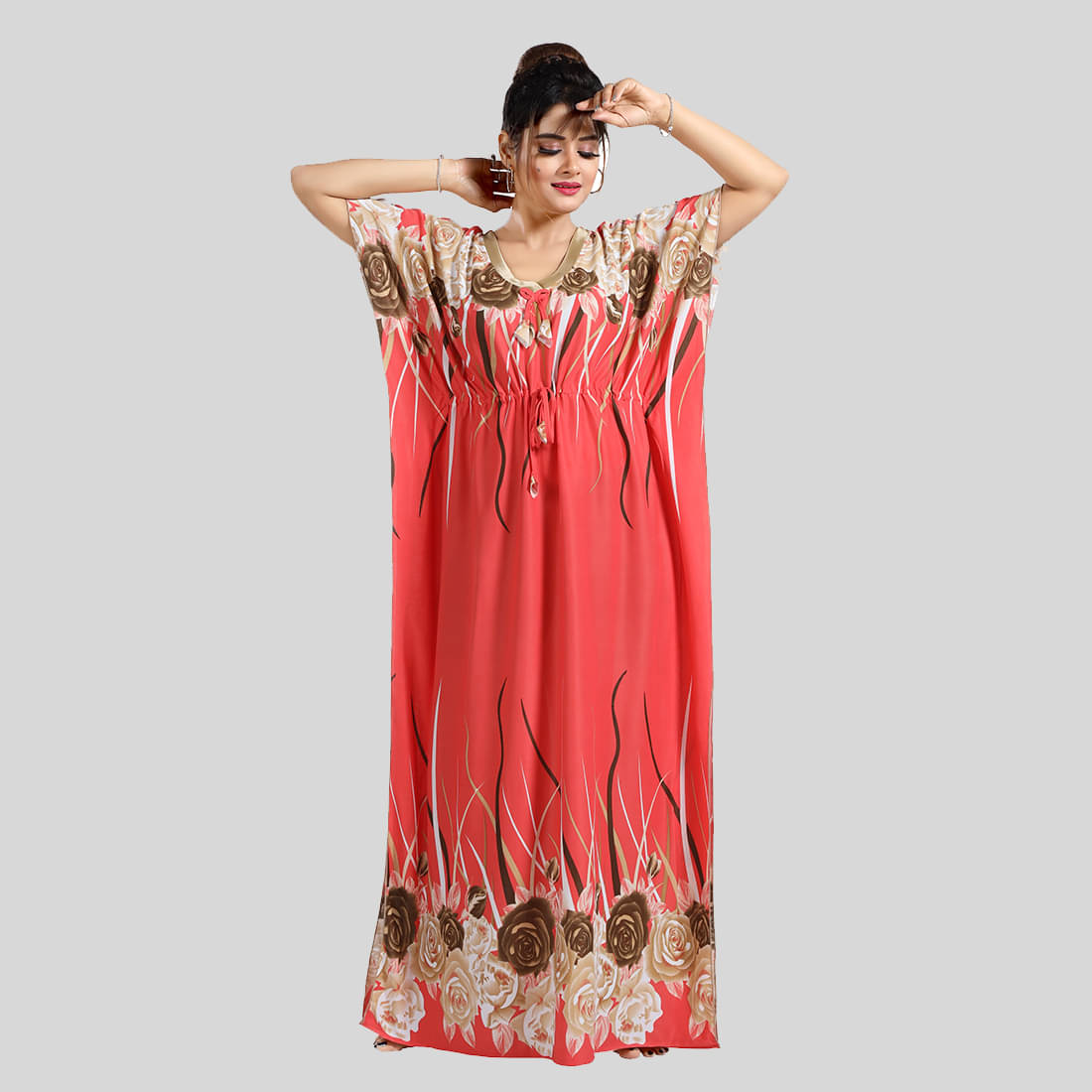     			Gutthi Red Satin Women's Nightwear Nighty & Night Gowns ( Pack of 1 )