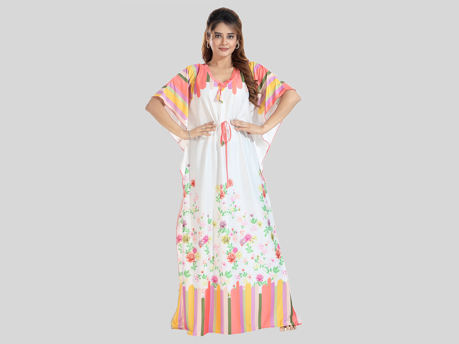     			Gutthi White Satin Women's Nightwear Nighty & Night Gowns ( Pack of 1 )