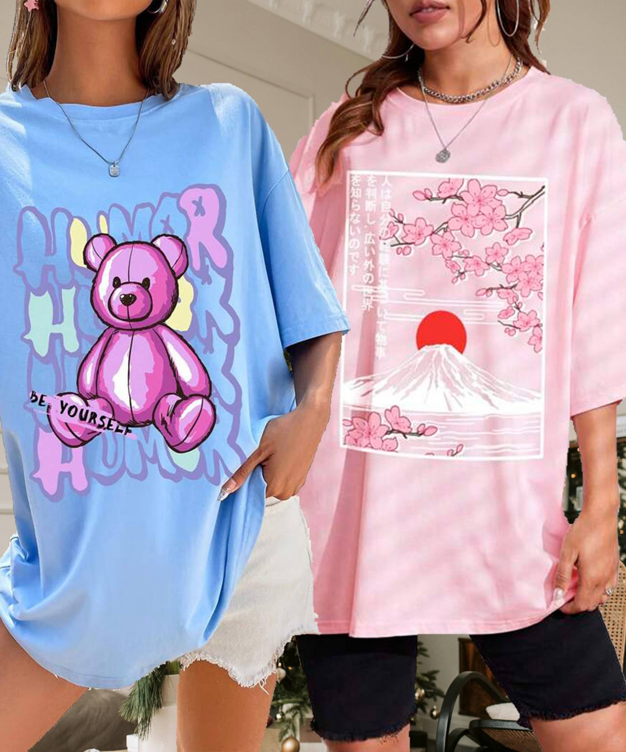 HELL BOUND Women Poly Cotton Printed Oversized Fit Round Neck T-Shirt ( Multicolor ) HELL BOUND Women Poly Cotton Printed Oversized Fit Round Neck T-Shirt ( Multicolor )