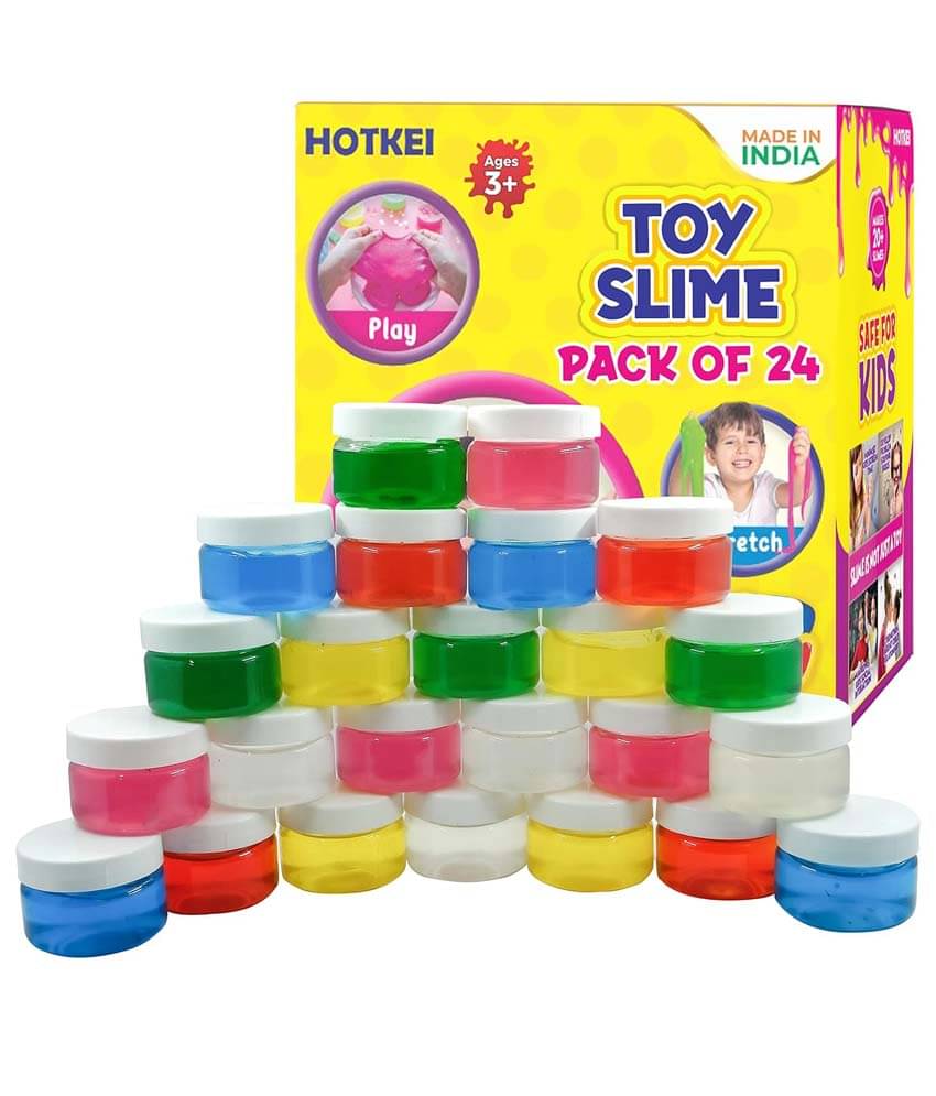     			HOTKEI (Pack of 24 Slime) Multicolor Fruit Scented DIY Magic Toy Slimy Slime Clay Gel Jelly Putty Set kit Toys for Boys Girls Kids Slime – 50 gm