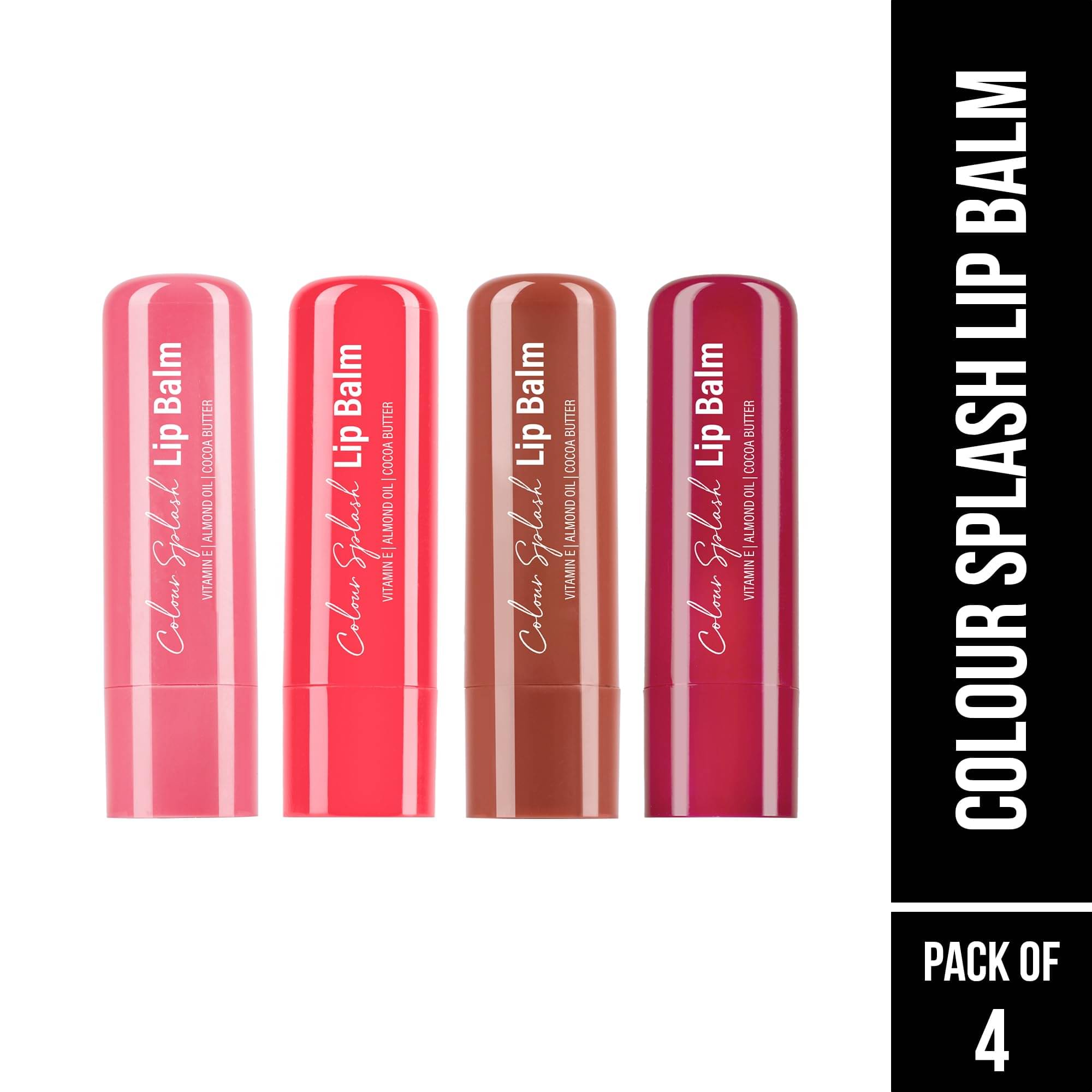 Hilary Rhoda Glossy Lip Balm ( Pack of 4 )     			Hilary Rhoda Glossy Lip Balm ( Pack of 4 )