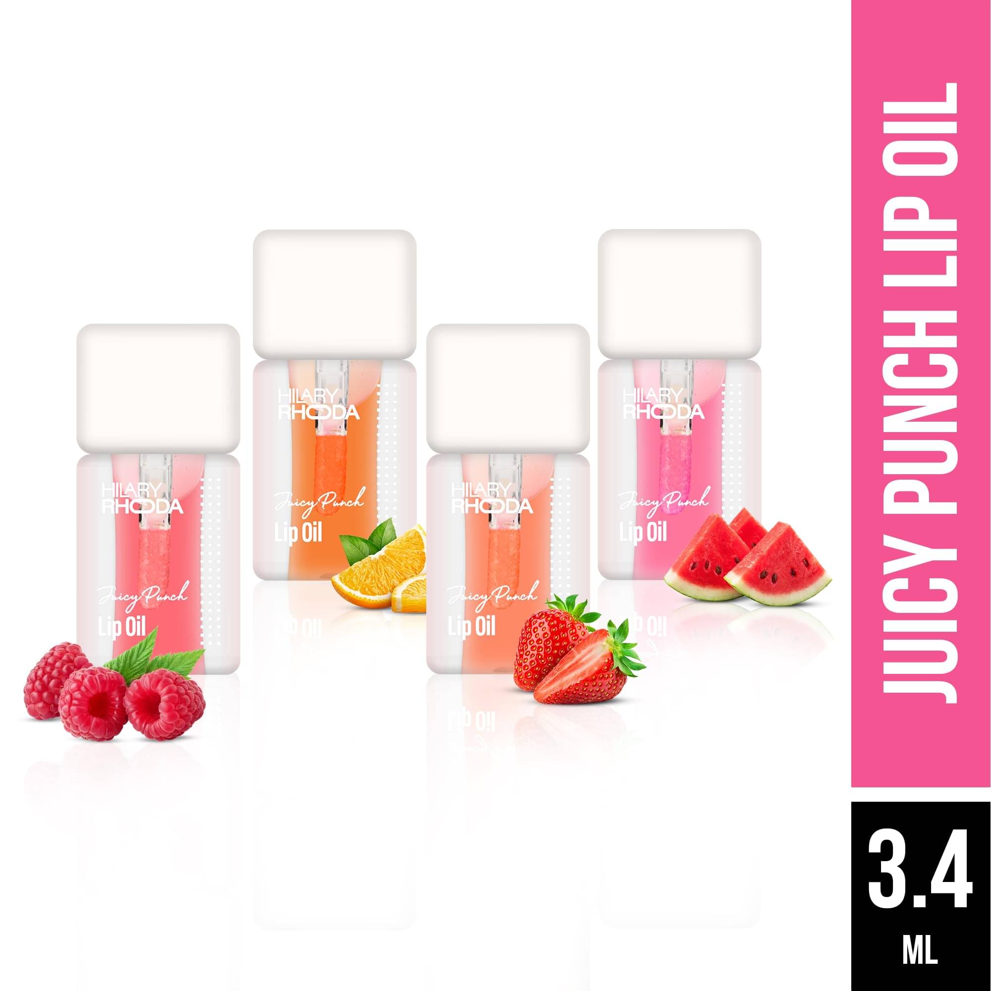     			Hilary Rhoda Multicolor Glossy Lip Balm ( Pack of 4 )