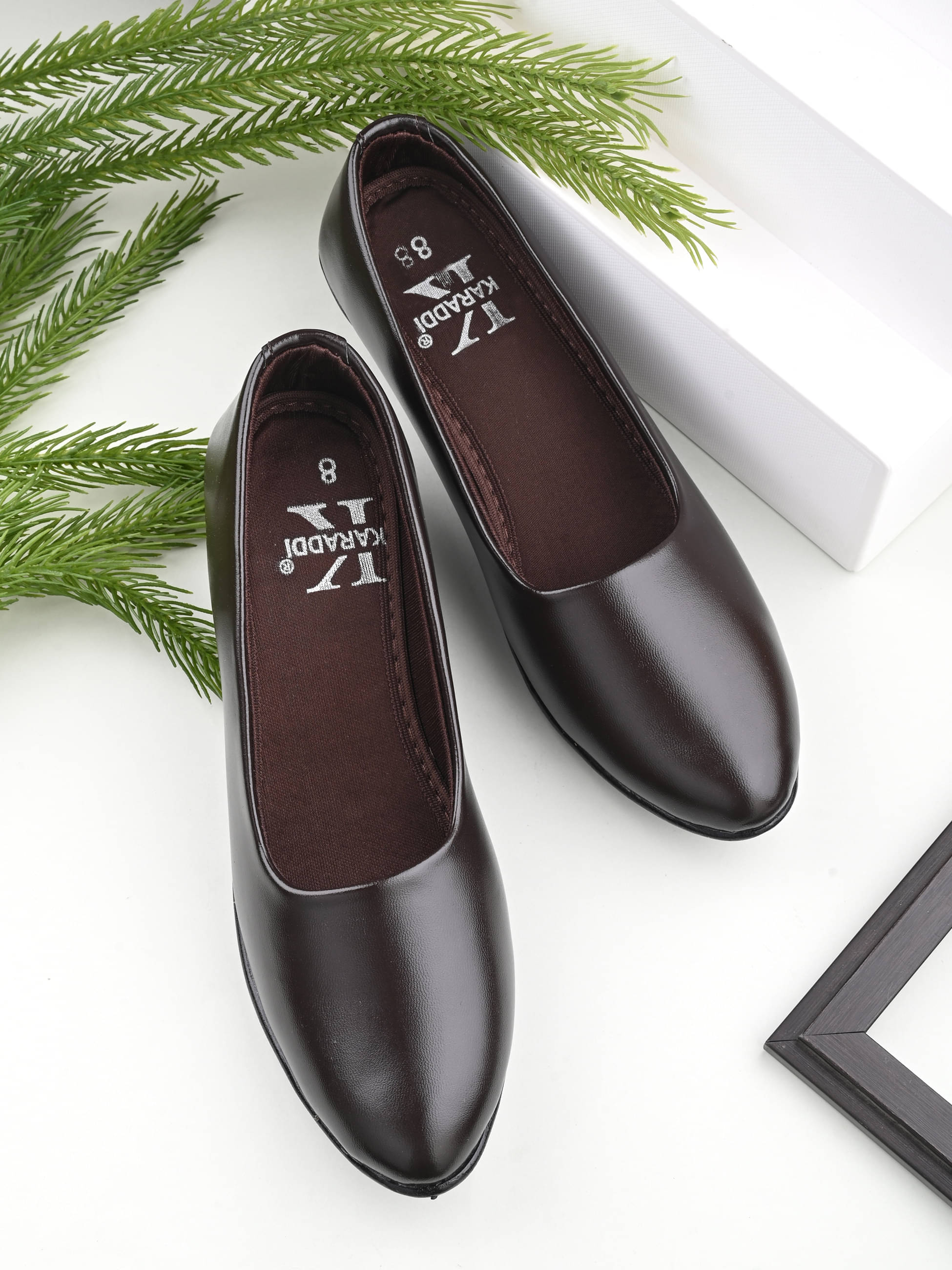 KARADDI Brown Women's Formal Ballerinas KARADDI Brown Women's Formal Ballerinas