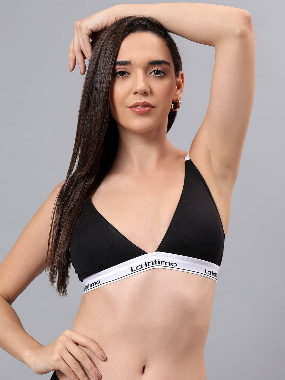 La Intimo Pack of 1 Modal Lightly Padded Bralette Bra For Women ( Black ) La Intimo Pack of 1 Modal Lightly Padded Bralette Bra For Women ( Black )