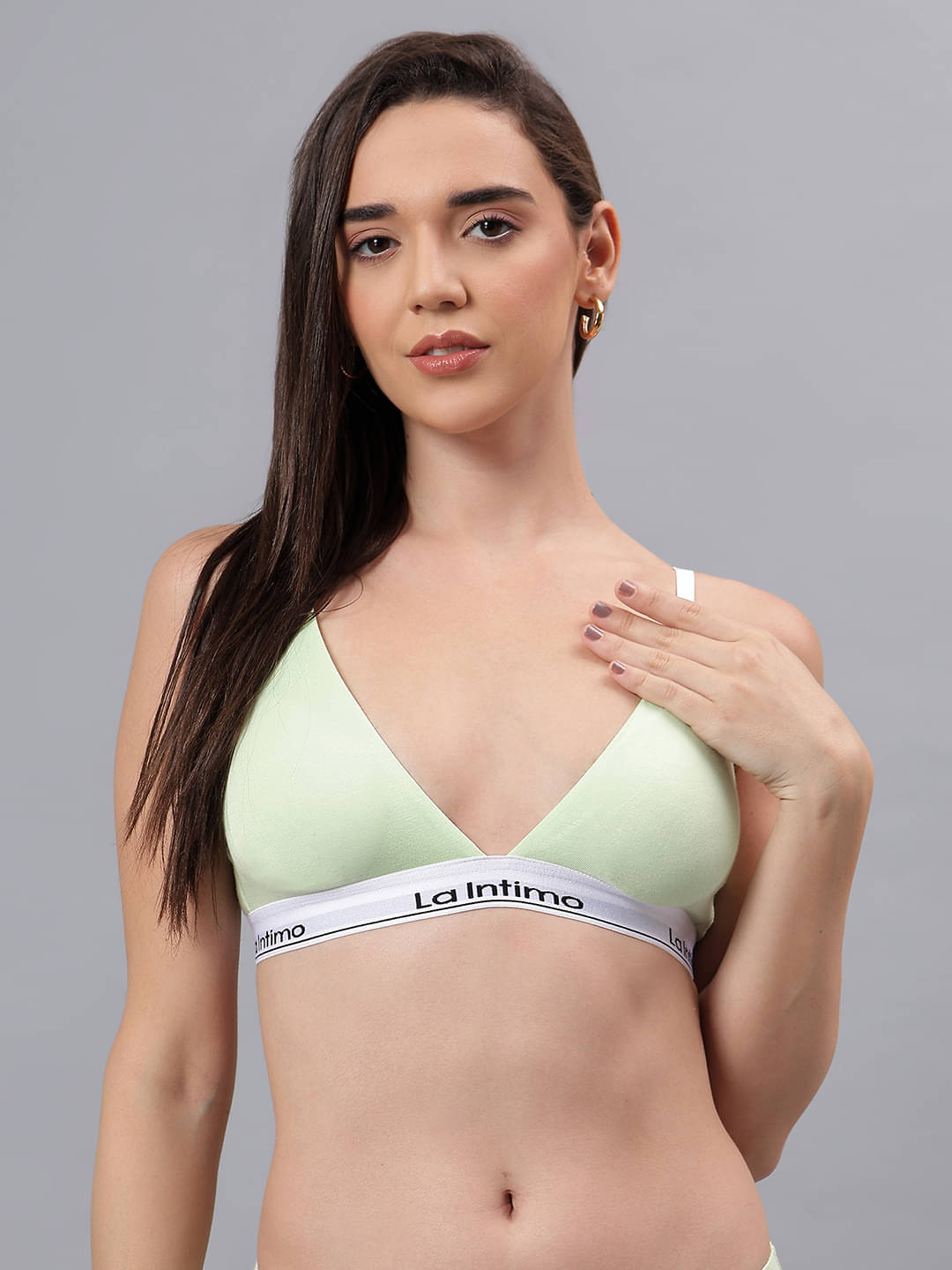La Intimo Pack of 1 Modal Lightly Padded Bralette Bra For Women ( Lime Green ) La Intimo Pack of 1 Modal Lightly Padded Bralette Bra For Women ( Lime Green )