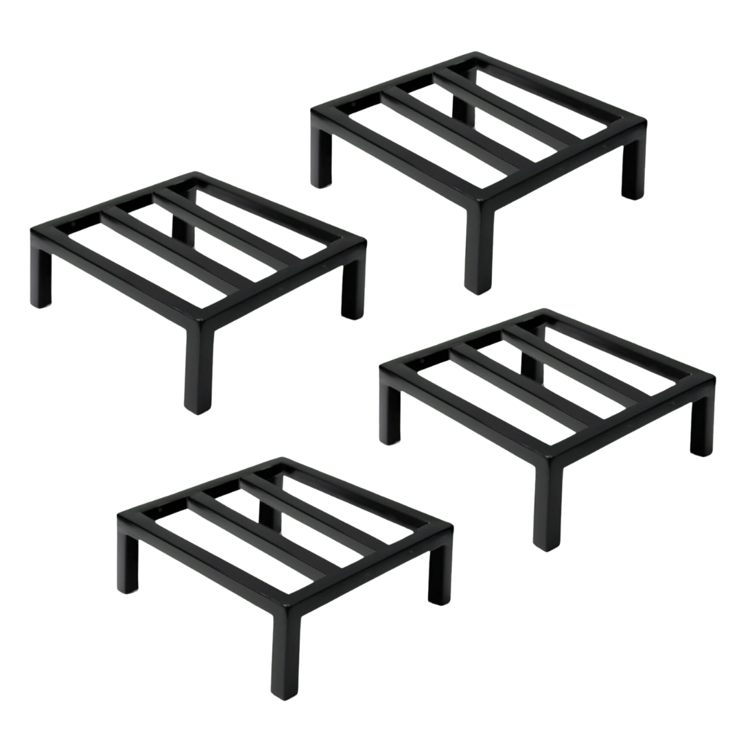     			Leafy Tales Black Planter Stand ( Pack of 4 )