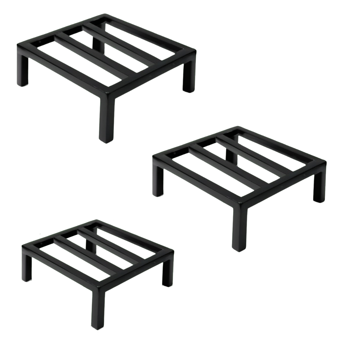     			Leafy Tales Black Planter Stand ( Pack of 3 )