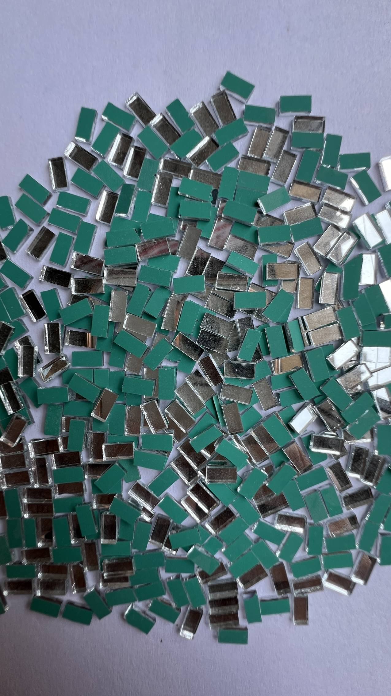     			MIRROR GLASS WORLDWIDE Glass Rectangular Shape For Jewellery Art, 3*6mm 1600pices 100gm ( Pack of 1 )