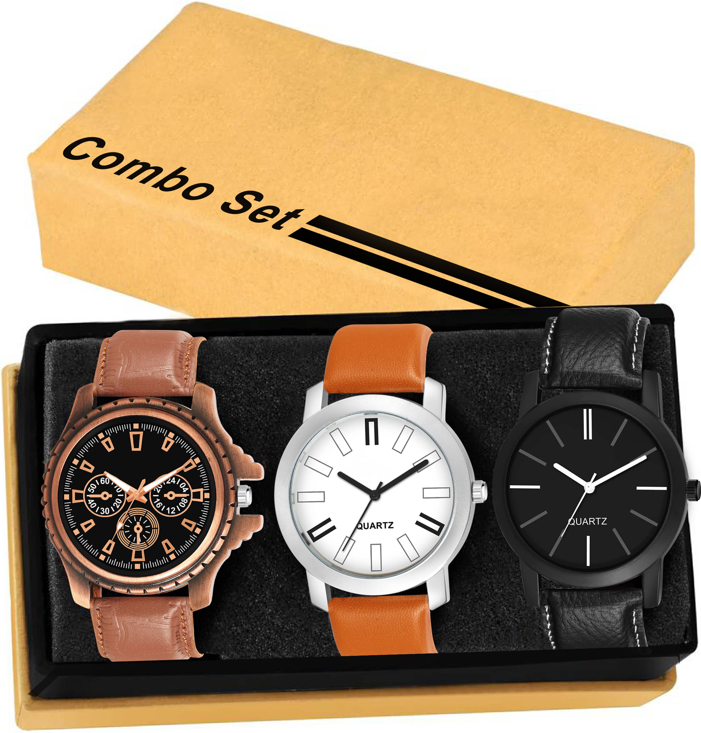 MIVAAN Multicolor Leather Analog Men's Watch