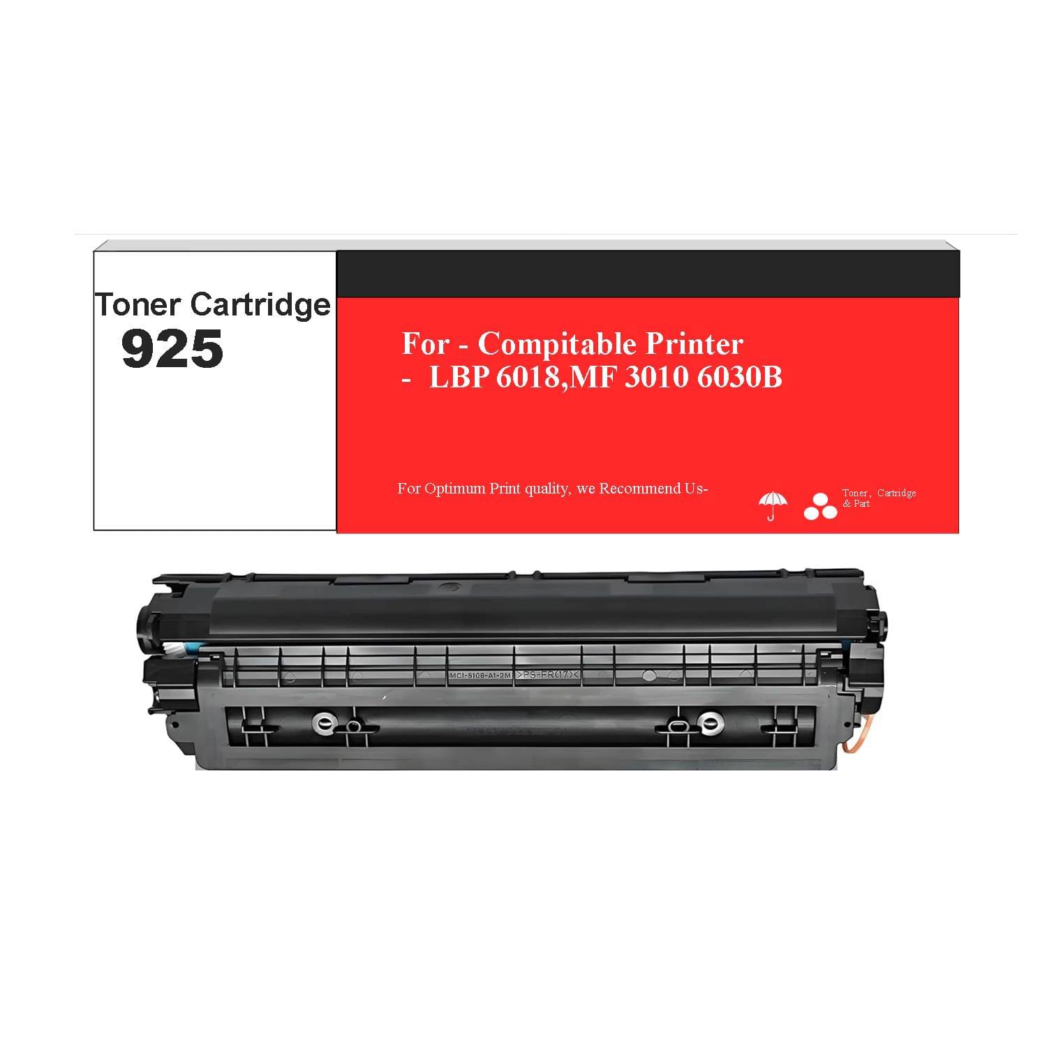 NMPD 925 Toner Cartridges Black Pack of 1 Cartridge for LBP 6018,MF 3010 6030B NMPD 925 Toner Cartridges Black Pack of 1 Cartridge for LBP 6018,MF 3010 6030B