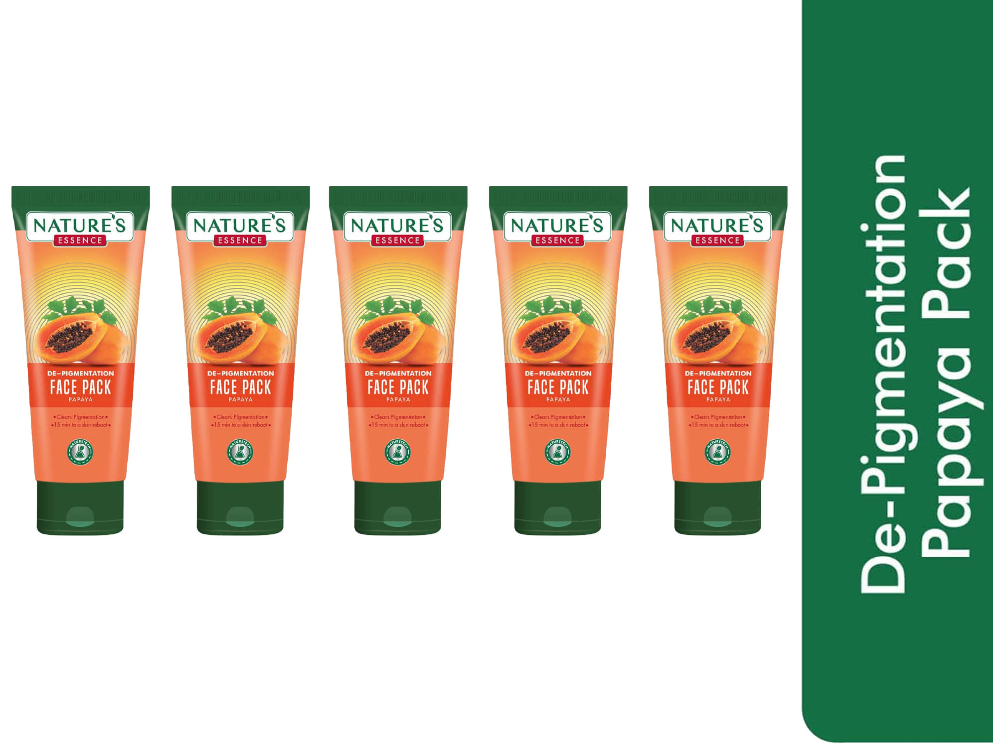     			Nature's Essence De-Pigmenatation Papay Face Pack, 50gm, (Pack of 5 )