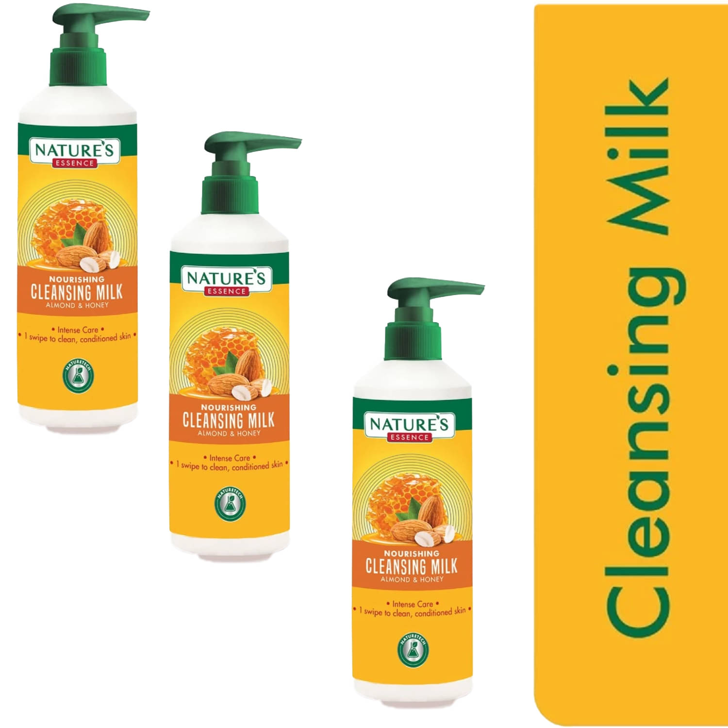     			Nature's Essence Nourishing Cleansing Milk Almond & Honey, 400ml, (Pack of 3)
