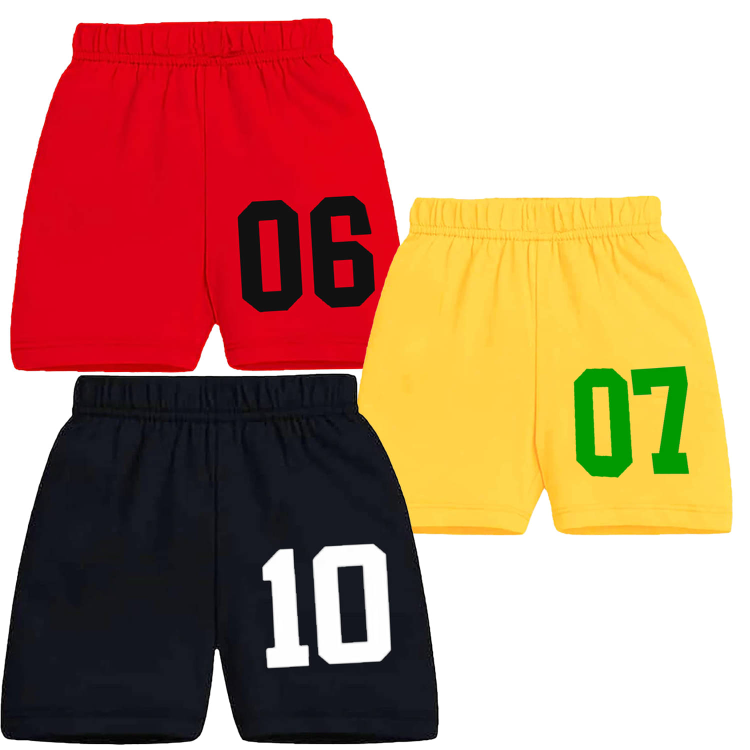     			Neduvel Pack of 3 Cotton Shorts For Boys ( Multicolor 1 )