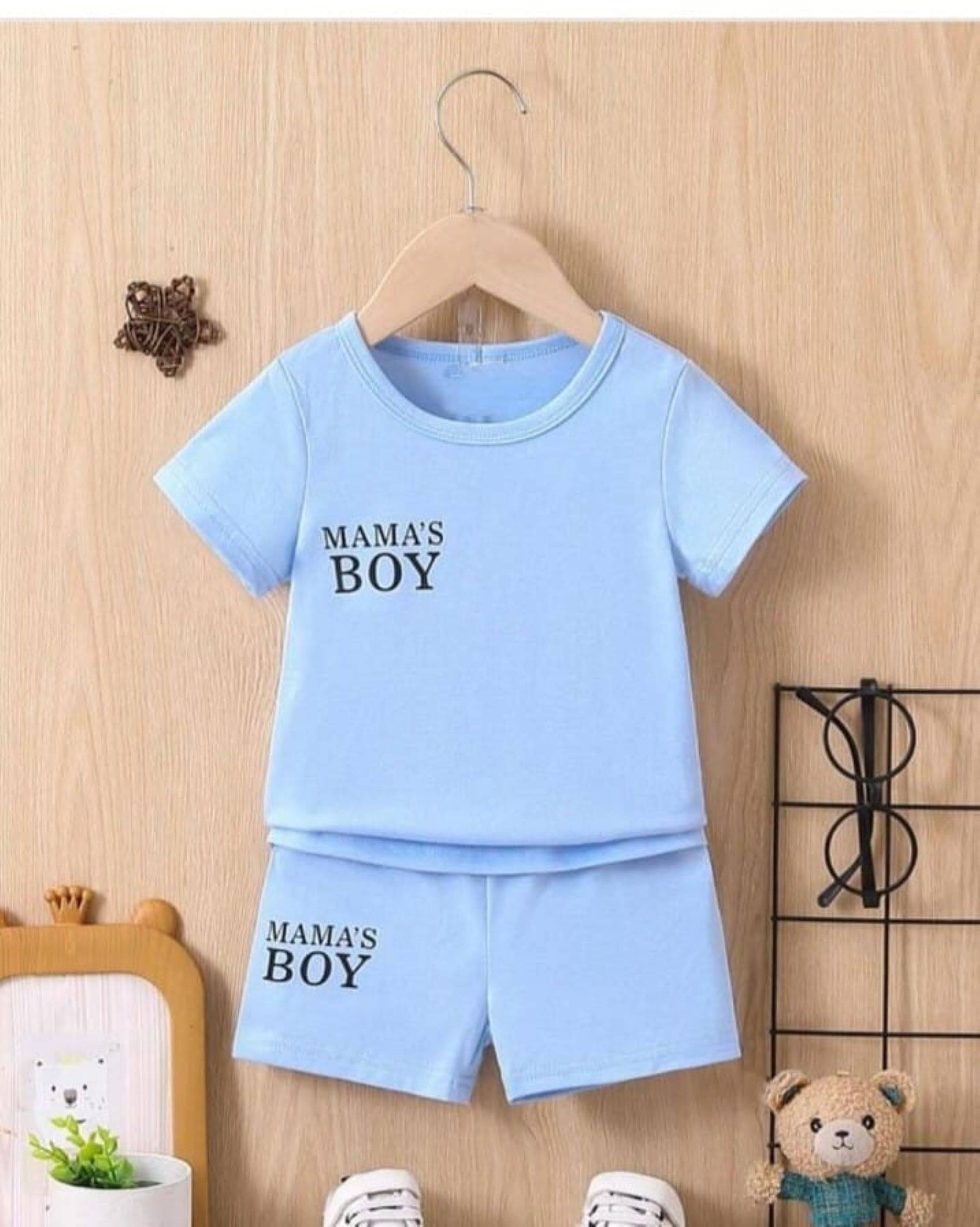     			ODIMENT Pack of 1 Unisex Cotton T-Shirt & Shorts Set ( Blue )