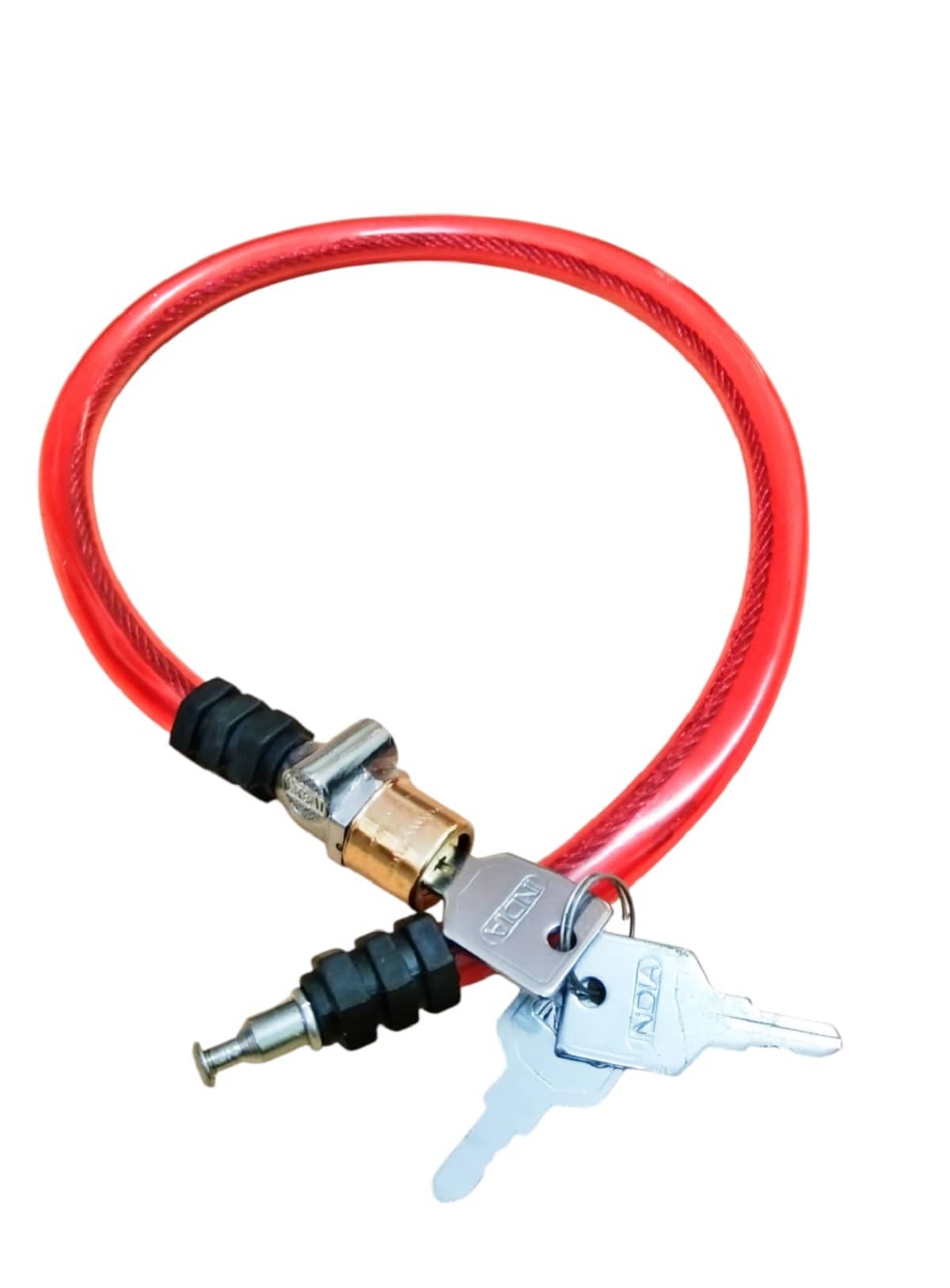 Parcon Multicolour Cable Type Helmet Lock - Key Lock
