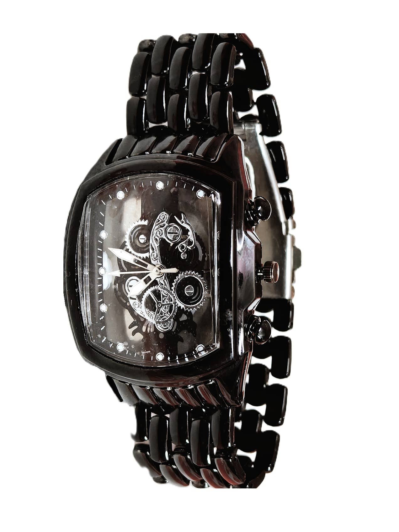 Renaissance Traders Black Metal Analog Men's Watch