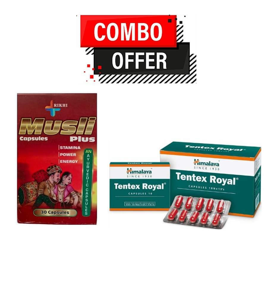 Rikhi Musli Plus Capsule 30no.s & Himalaya Tentex Royal Capsule 10no.s Pack Of 1 Rikhi Musli Plus Capsule 30no.s & Himalaya Tentex Royal Capsule 10no.s Pack Of 1