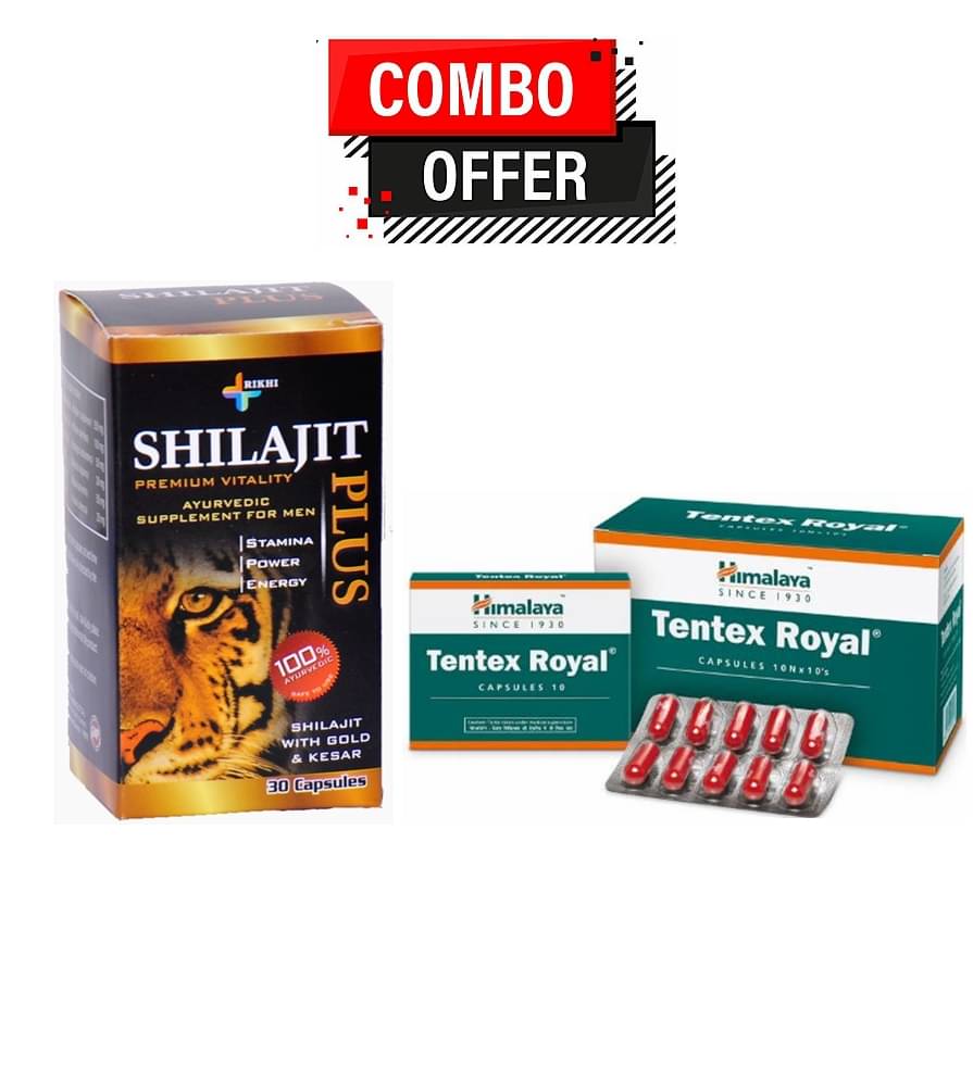 Rikhi Shilajit Plus Capsule 30 no.s & Himalaya Tentex Royal Capsule 10no.s Pack Of 1 Rikhi Shilajit Plus Capsule 30 no.s & Himalaya Tentex Royal Capsule 10no.s Pack Of 1