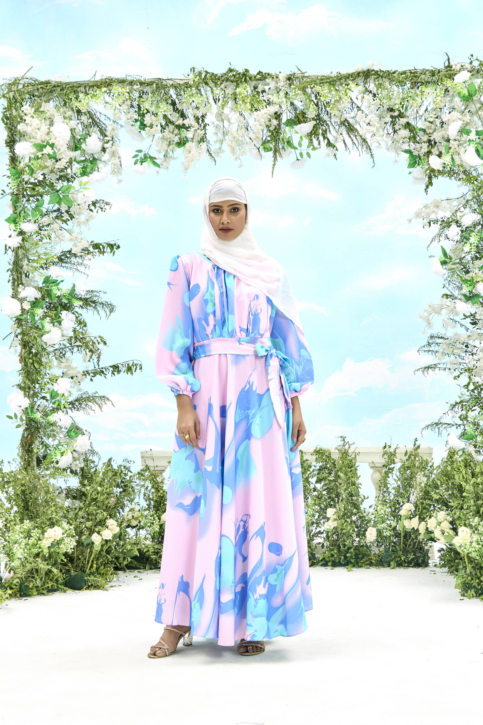     			SARINKU Polyester Burqa without Hijab Multicolor ( Pack of 1 )