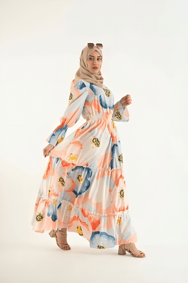    			SARINKU Polyester Burqa without Hijab Multicolor ( Pack of 1 )
