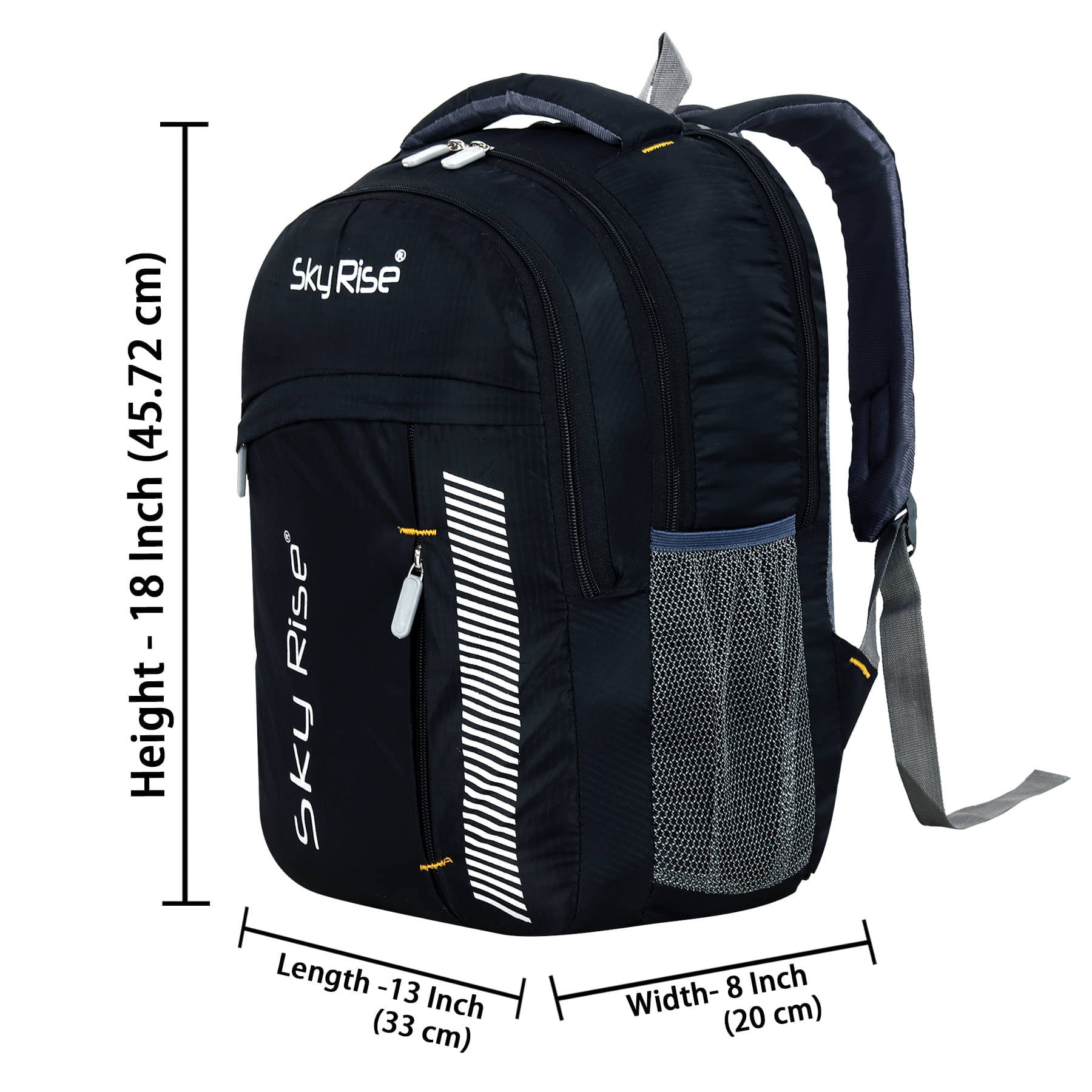     			SKYRISE 35 Ltrs Polyester Backpack *For Boys & Girls ( Black )