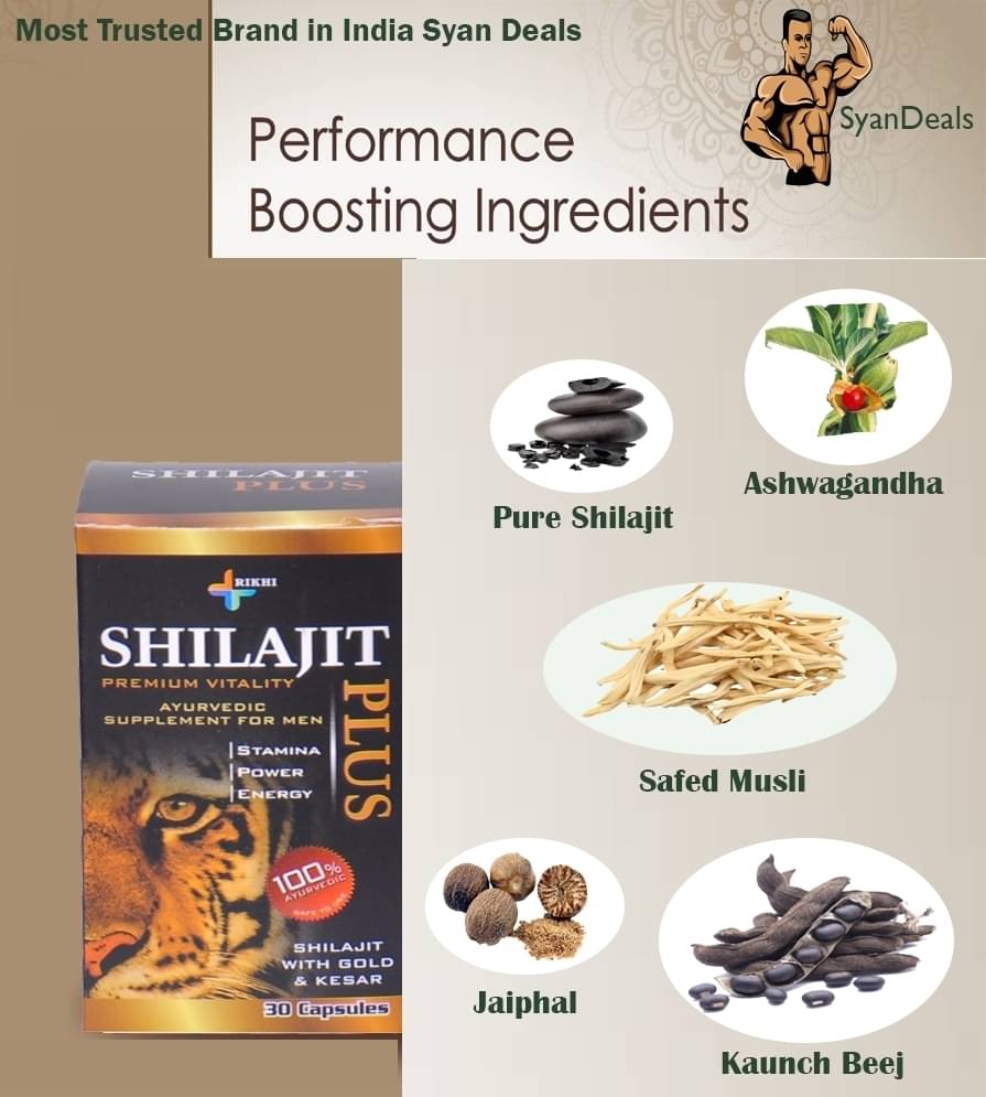     			Shilajit Capsules With Safed Musli, Ashwagandha & Kaunch Beej , 30 Capsules