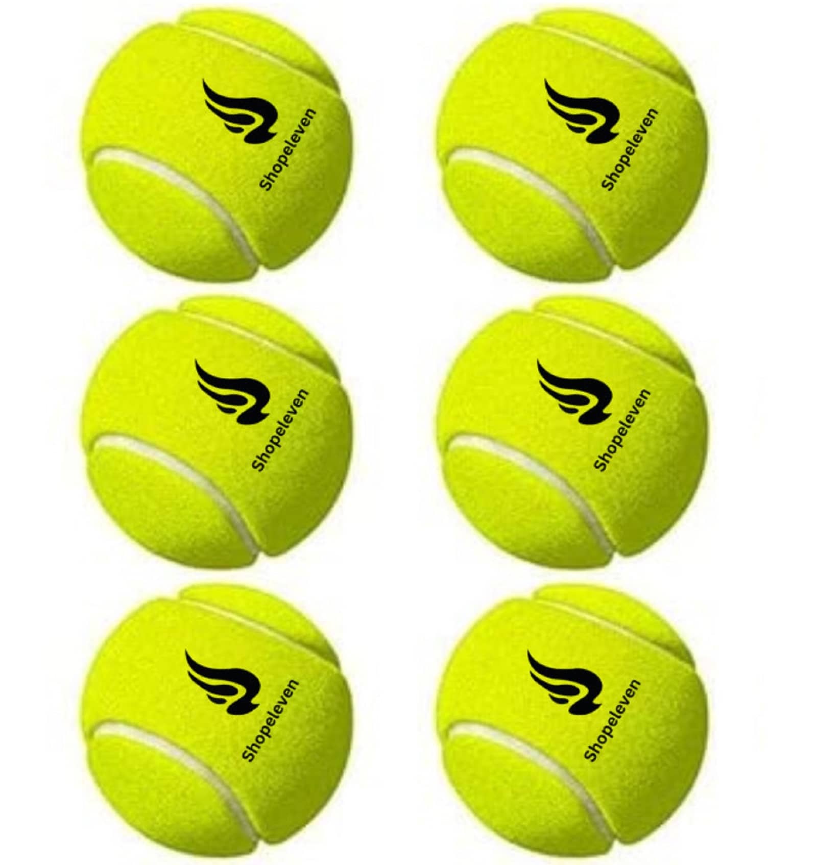 Shopeleven Green Medium Tennis Ball ( Pack of 10 ) - Sports and Fitness Equipment | Buy online on ZillyBuy