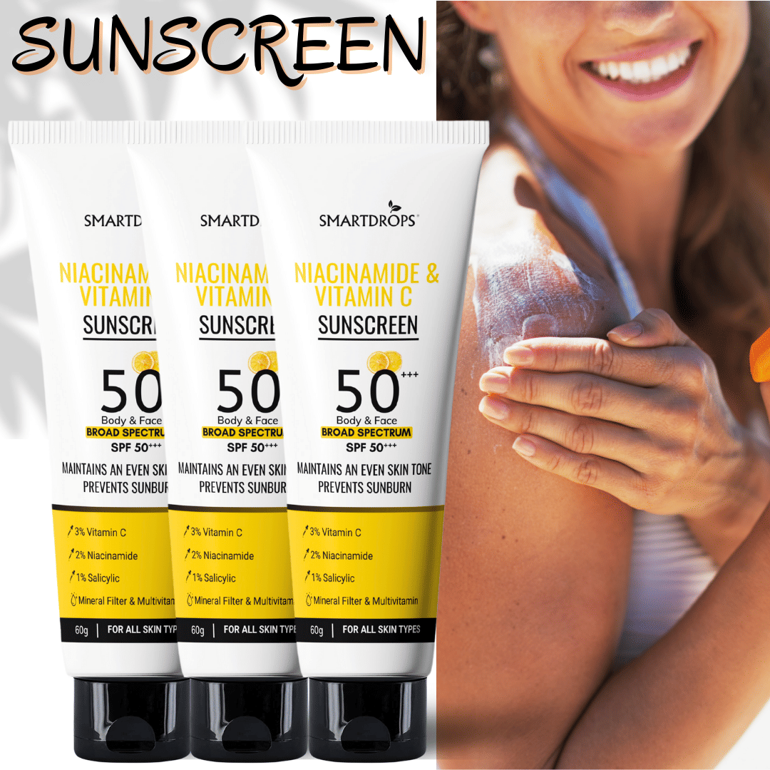 Smartdrops SPF 50 Indoor Tanning Sunscreen Cream For Oily Skin ( Pack of 3 )