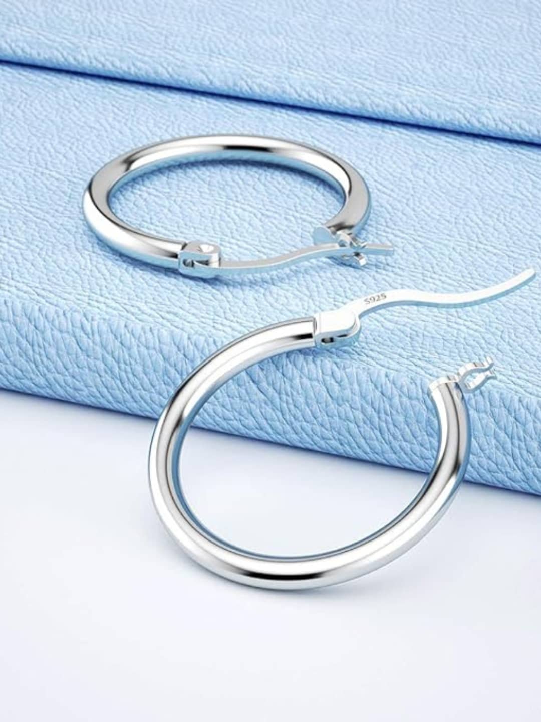 Stainless Steel Contemporary Hoop Earrings - Earrings | Buy online on ZillyBuy