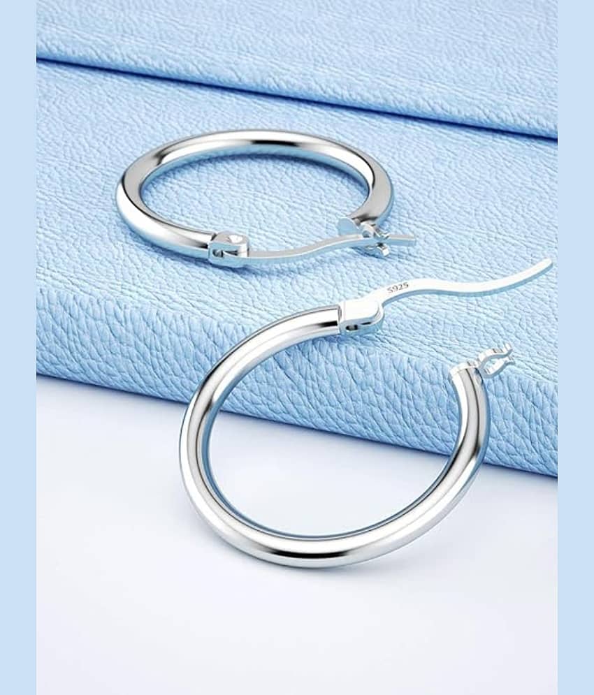 Stainless Steel Contemporary Hoop Earrings - Earrings | Buy online on ZillyBuy