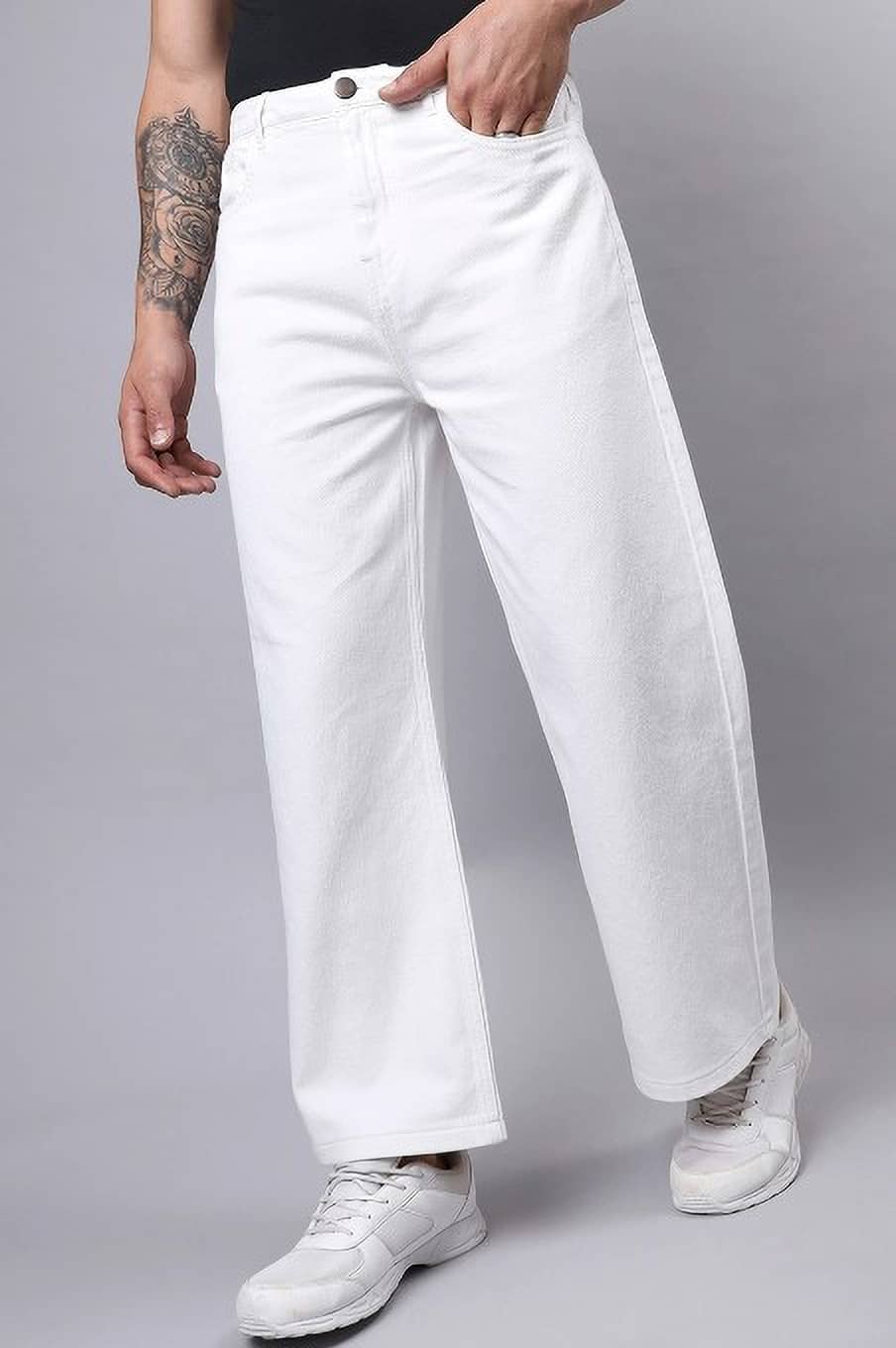 Star4well Relaxed Basic Men's Jeans - White ( Pack of 1 ) - Jeans | Buy online on ZillyBuy